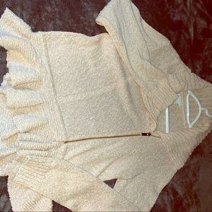 Peplum style Zip up Sweater